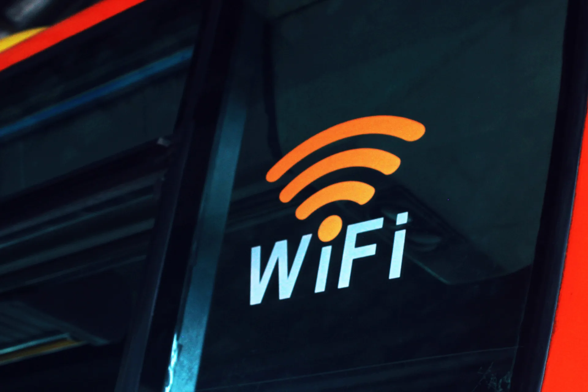 Wi-Fi sign glowing orange